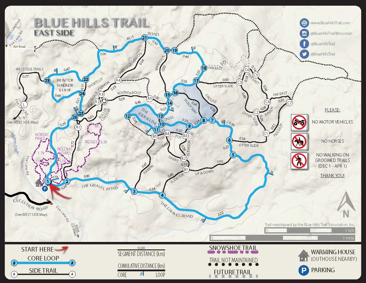 Blue Hills Trail Cross Country Skiing in Wisconsin Home